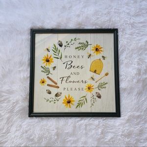 Honey Bees and Flowers Please Art Frame